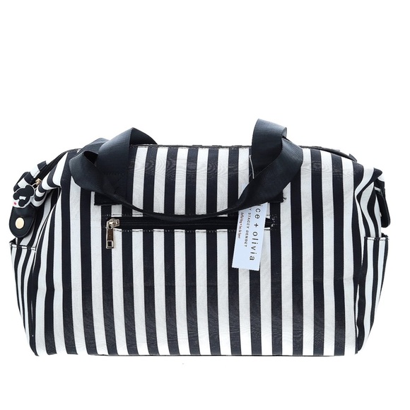 NWT Stunning Designer Alice + Olivia luggage weekender Tote Bag - Picture 2 of 6